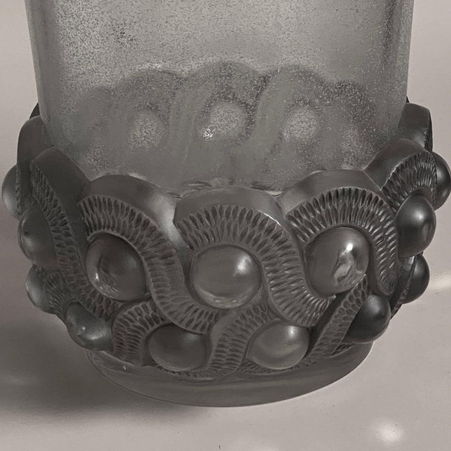 Molded Art Deco Gao Glass Vase by R.Lalique
