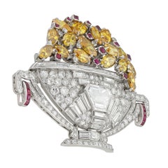 An Art Deco giardinetto brooch