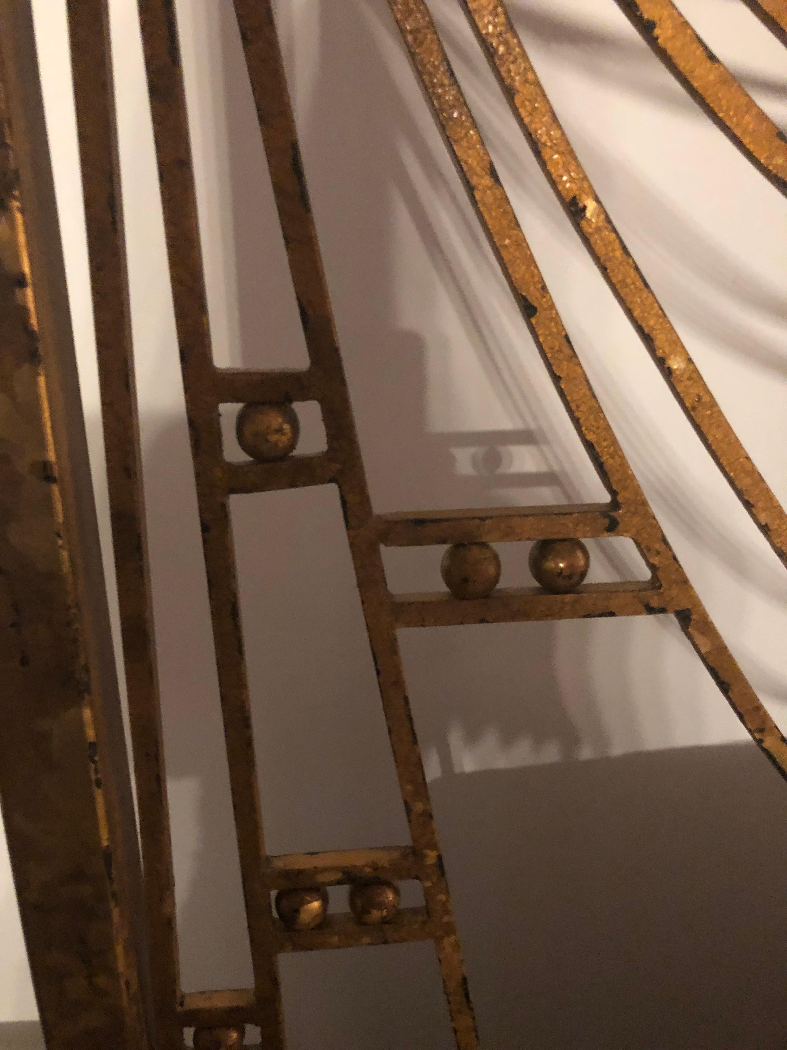 Art Deco Gilt Metal Tassel Chain Form King Sized Bed-Frame 8