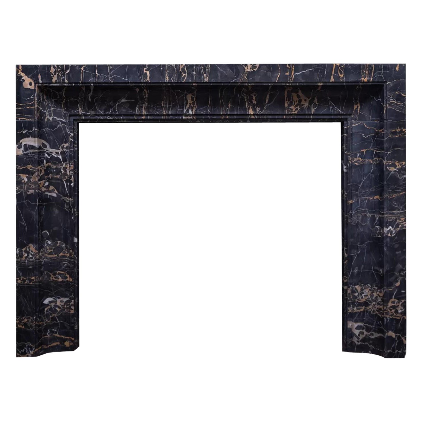 Cheminée d'inspiration Art déco en Nero Portoro semi-précieux de Ryan and Smith en vente