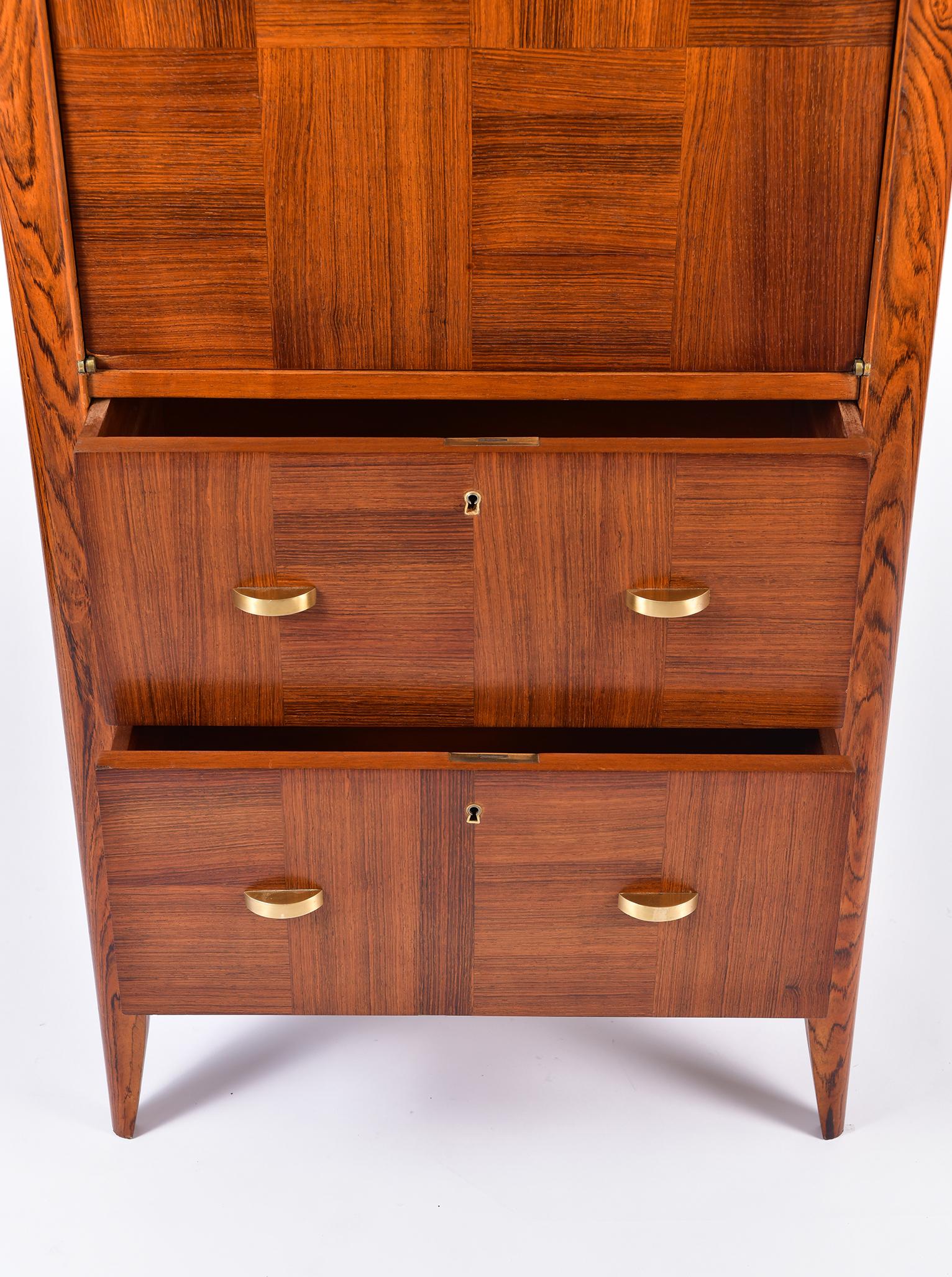 Art Deco Kingwood Cocktail Cabinet Attributed to Alfred Porteneuve 4