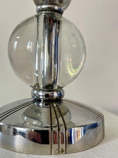 An Art Deco lamp Brass and glass - France - 1930