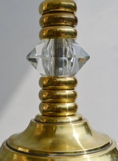 An Art Deco lamp Brass and glass - France - 1930