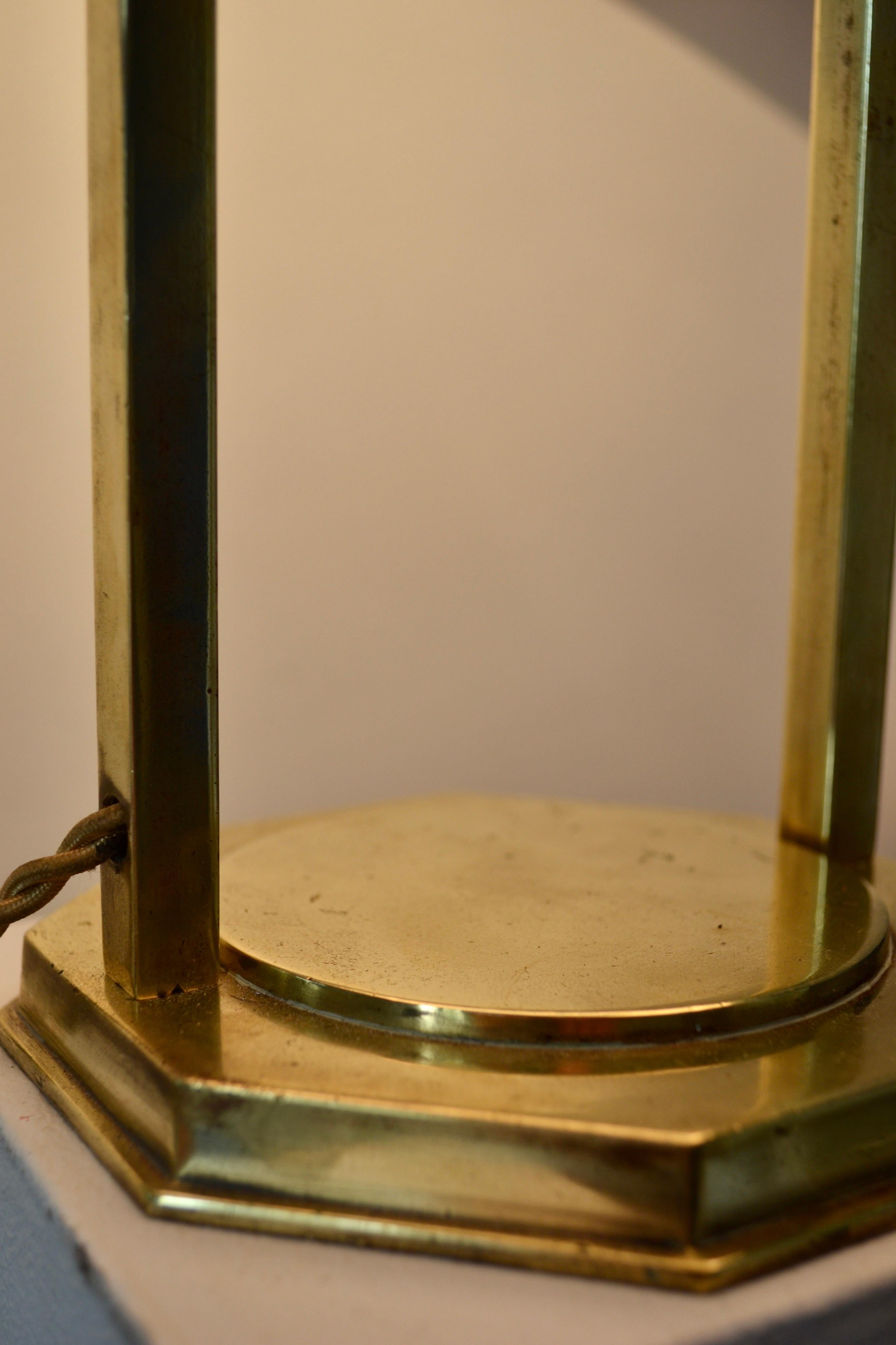 Francese Lampada Art Deco in ottone e bronzo - Francia - Anni '30 in vendita