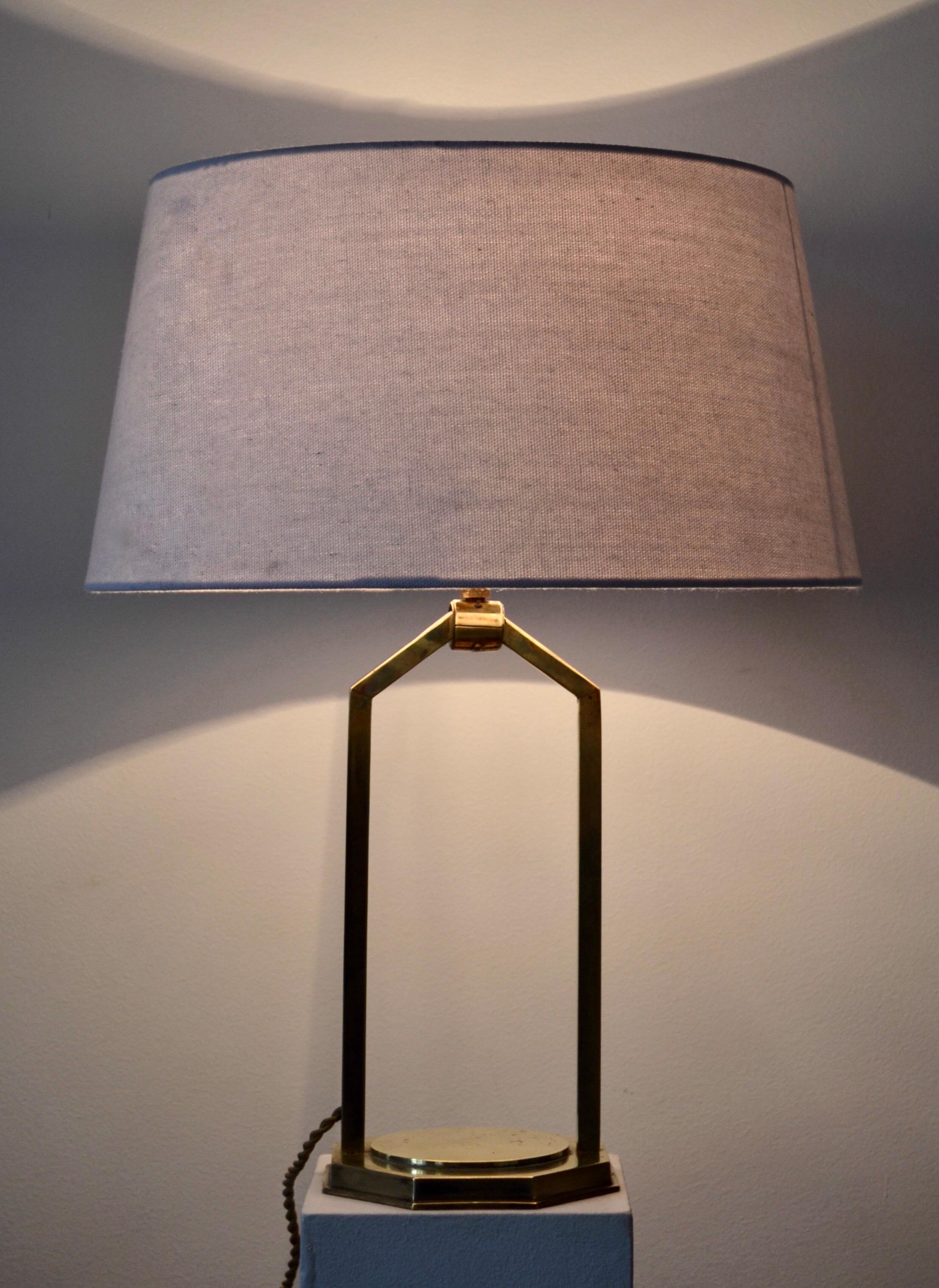 Lampada Art Deco in ottone e bronzo - Francia - Anni '30 In condizioni buone in vendita a SOTTEVILLE-LÈS-ROUEN, FR