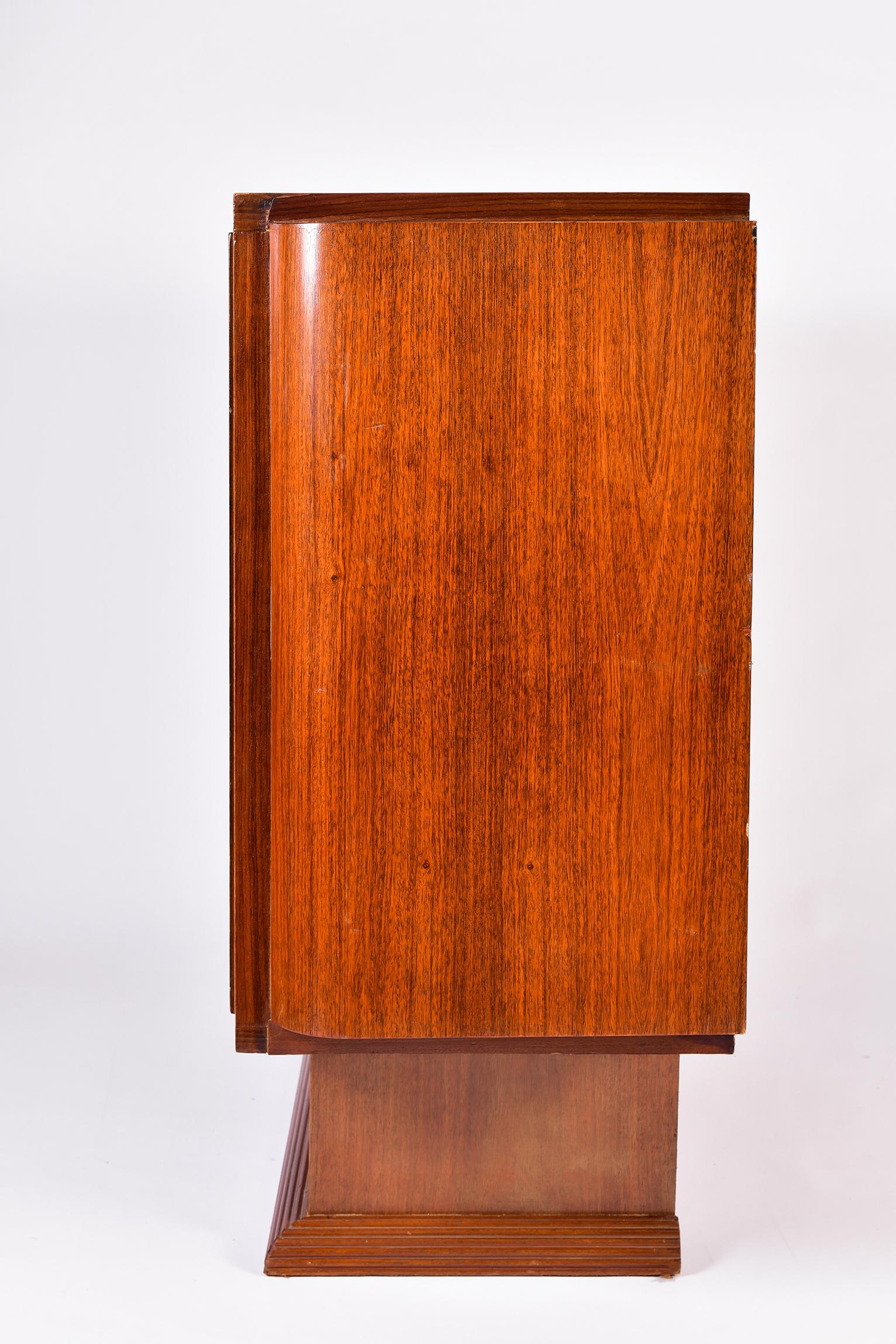 Art Deco Mahogany and Velum Cabinet 2