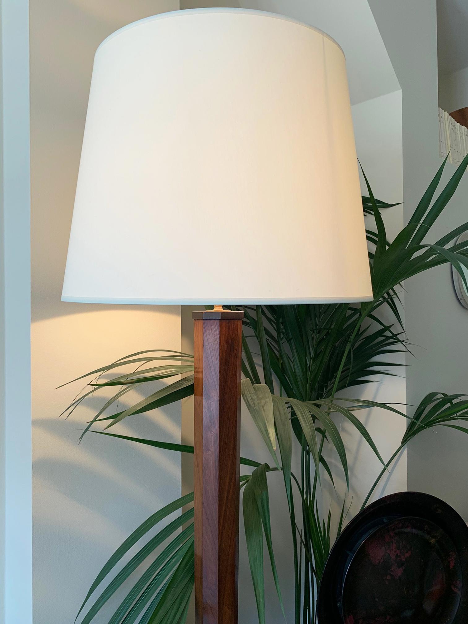 Art Deco Mahogany Veneer Floor Lamp 1