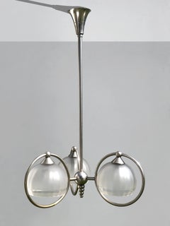 Eine ART-DECO MODERNIST BAUHAUS-Deckenleuchte im Stil von ADNET France 1930