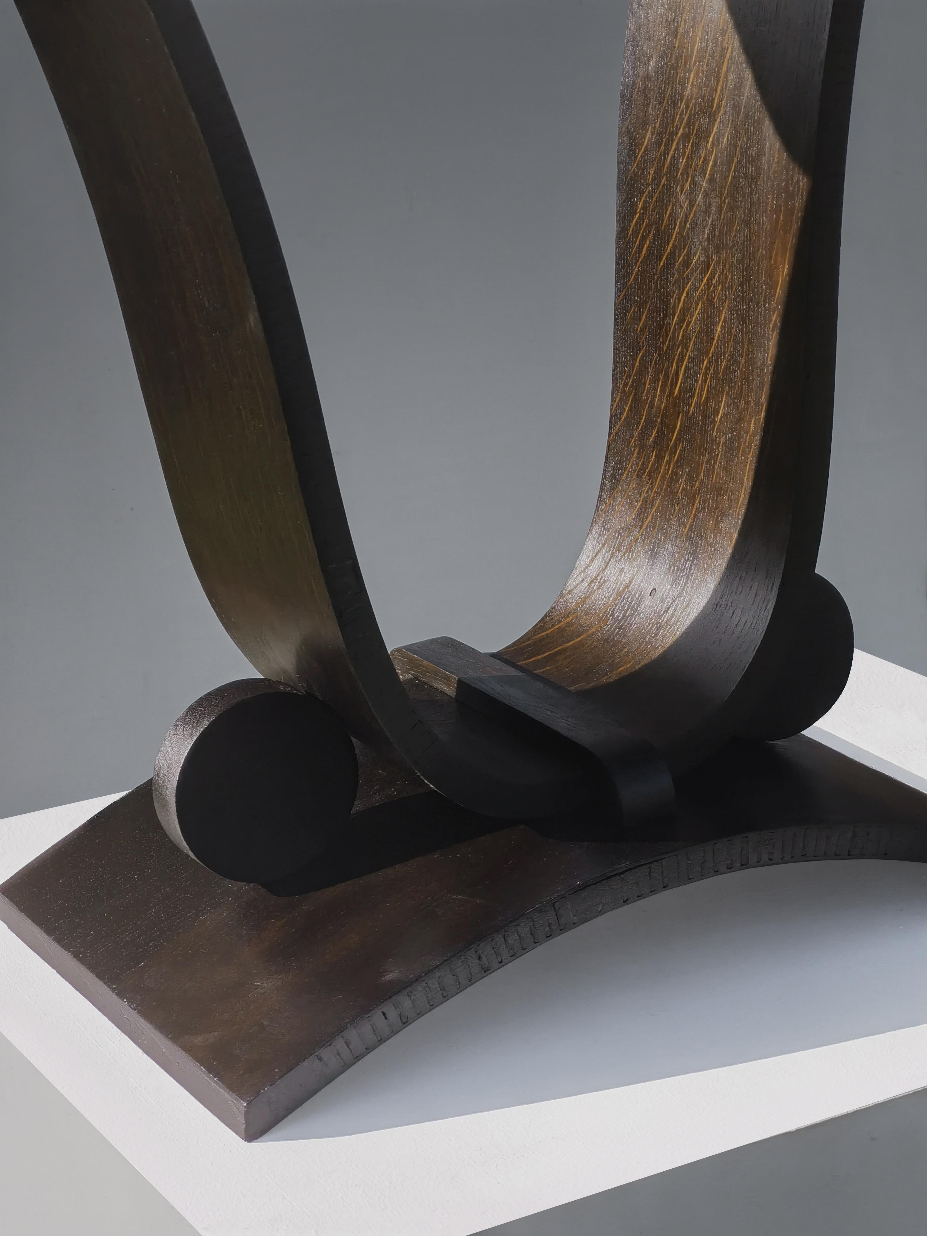 ART-DECO MODERNISTISCHER BEISTELLTISCH oder KONSOLE, Stil Charles DUDOUYT, Frankreich 1930 im Angebot 3