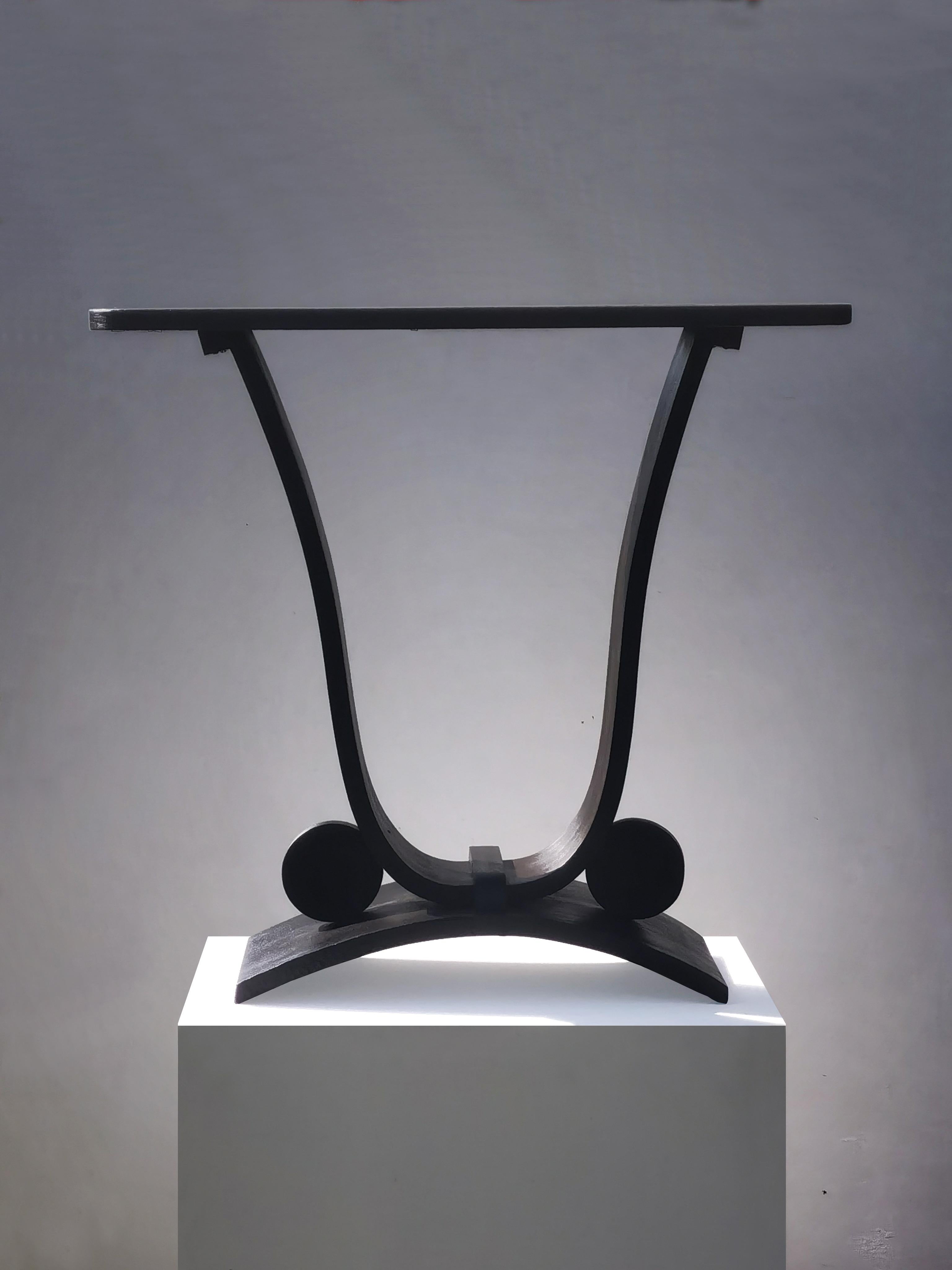 ART-DECO MODERNISTISCHER BEISTELLTISCH oder KONSOLE, Stil Charles DUDOUYT, Frankreich 1930 im Zustand „Gut“ im Angebot in PARIS, FR