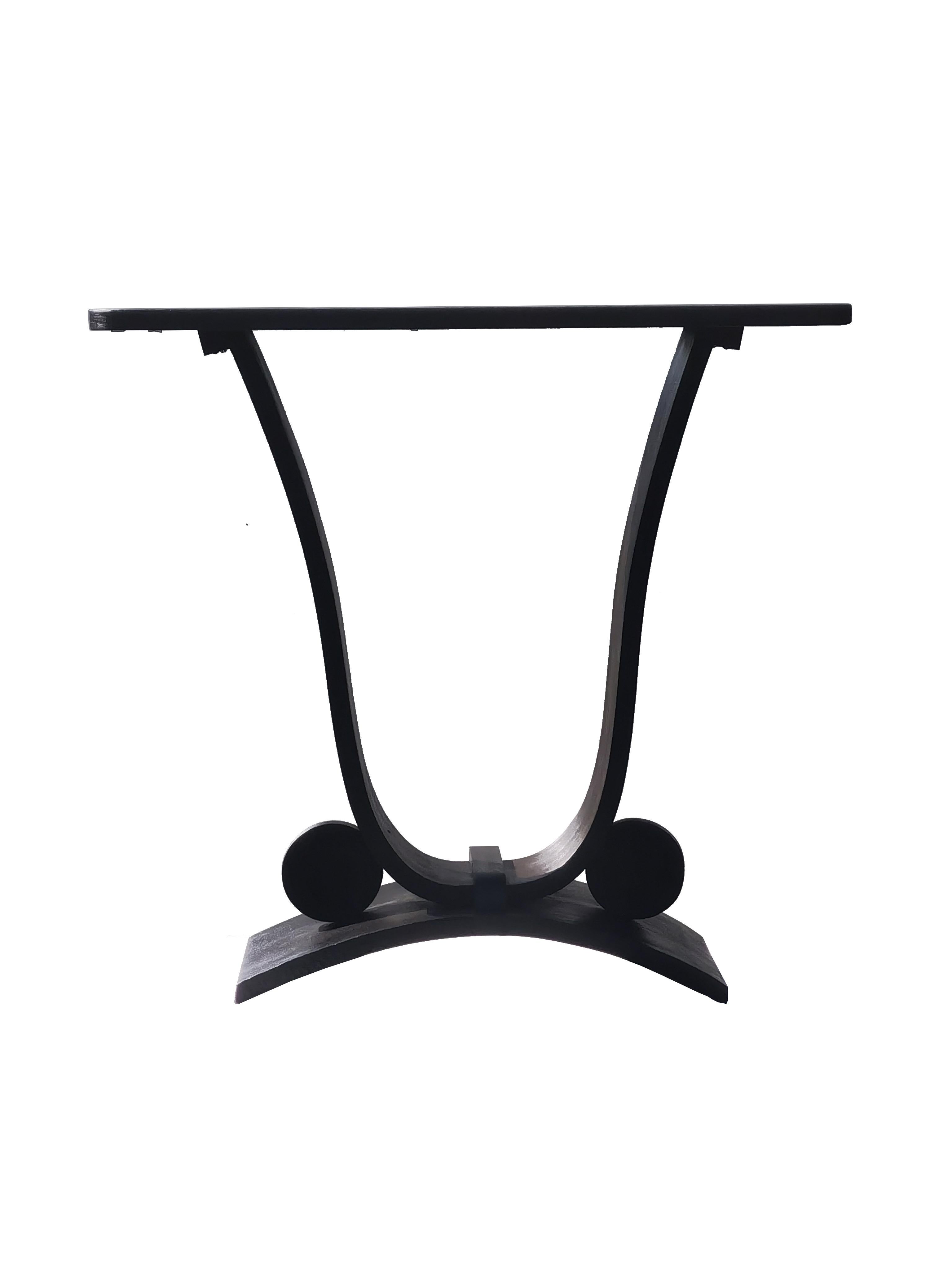 ART-DECO MODERNISTISCHER BEISTELLTISCH oder KONSOLE, Stil Charles DUDOUYT, Frankreich 1930 im Angebot 6