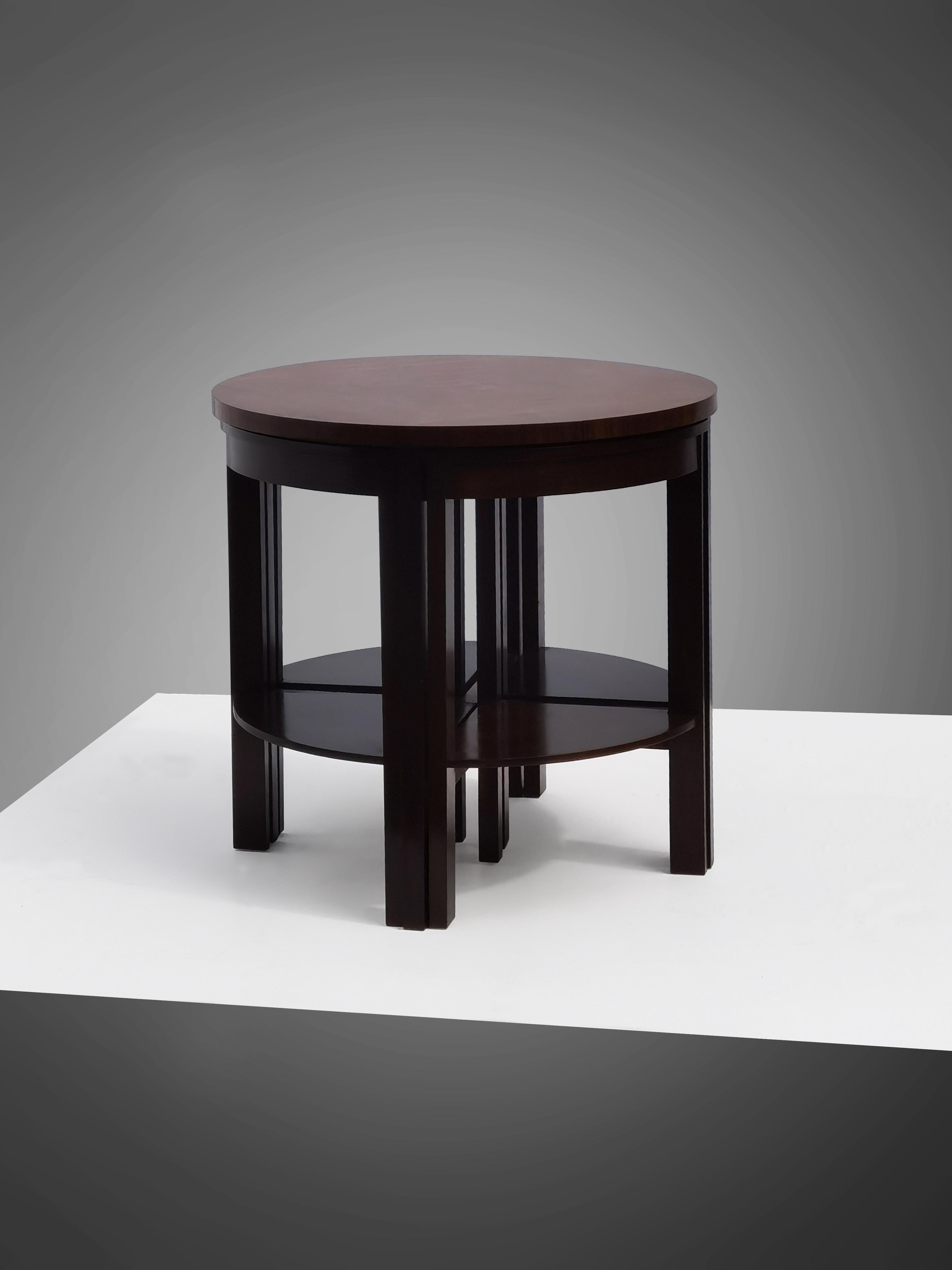 GUERIDON CUBISTE ART-DECO MODERNISTE + 4 TIROIRS DE TABLE CÔTALE, France 1930 Bon état - En vente à PARIS, FR