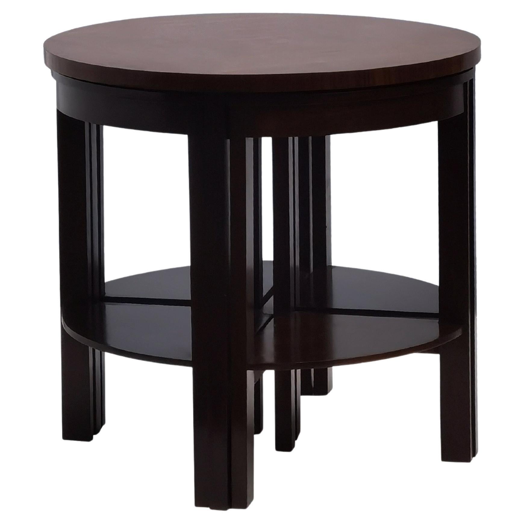 GUERIDON CUBISTE ART-DECO MODERNISTE + 4 TIROIRS DE TABLE CÔTALE, France 1930