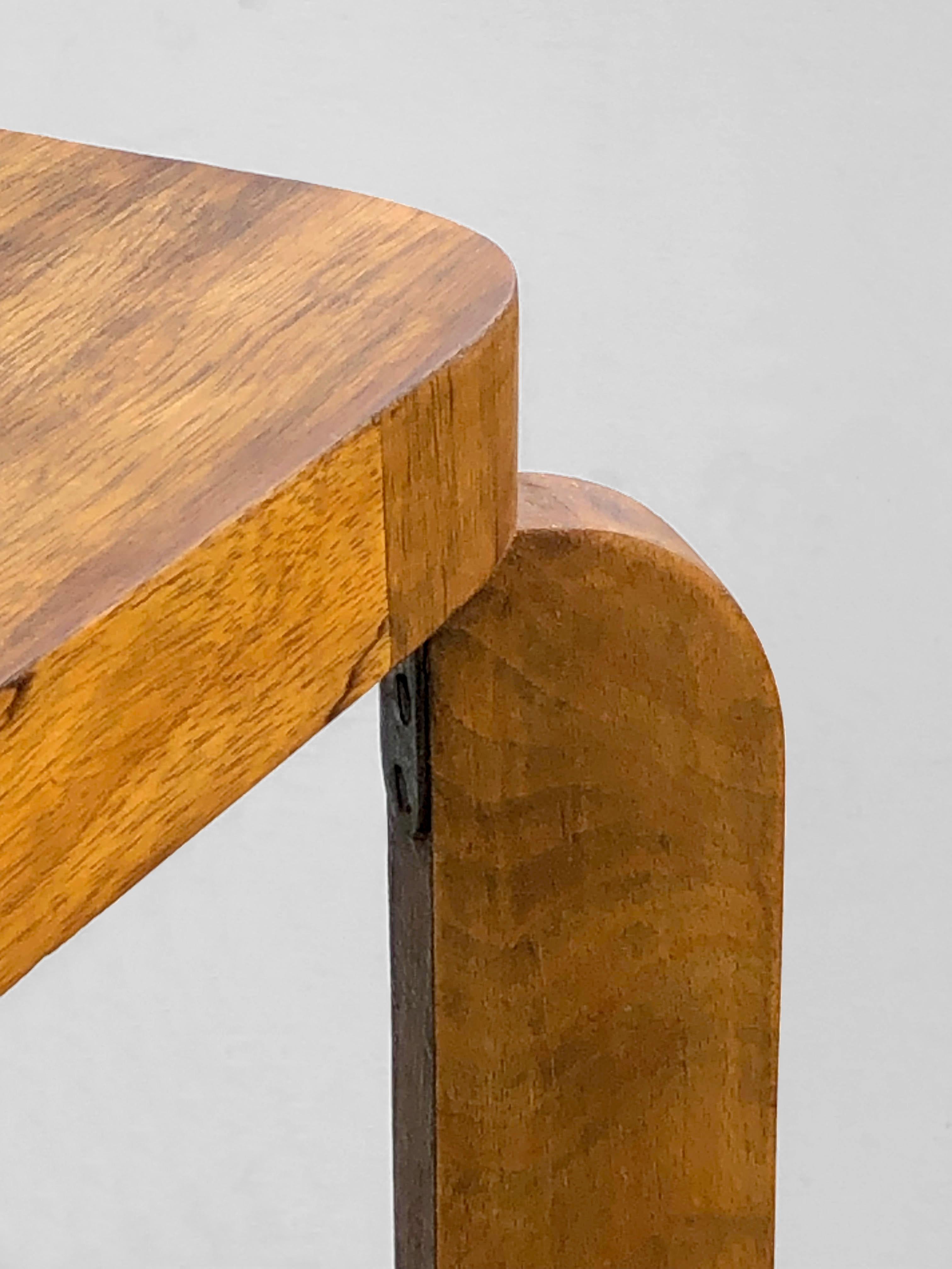 Gueridon / TABLE D'ACCOMPAGNEMENT MODERNISTE ART-DECO, Style CHARLES DUDOUYT France 1950 2