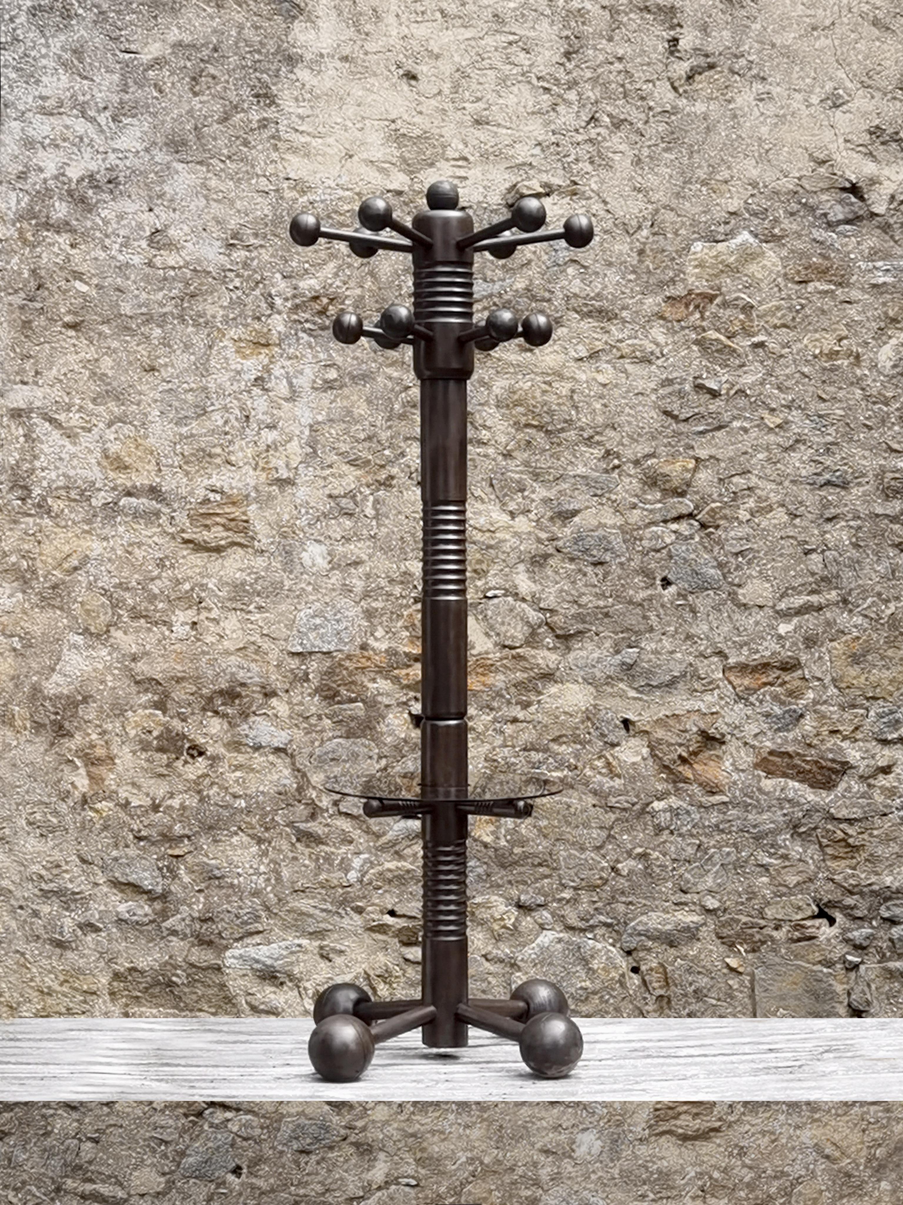 Art Deco An Art-Deco MODERNIST Wooden FLOOR LAMP by Charles DUDOUYT, France 1930 For Sale