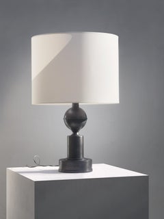 Eine ART-DECO NEOCLASSICAL POSTMODERN TISCHLAMPE aus Zinn, Frankreich 1970