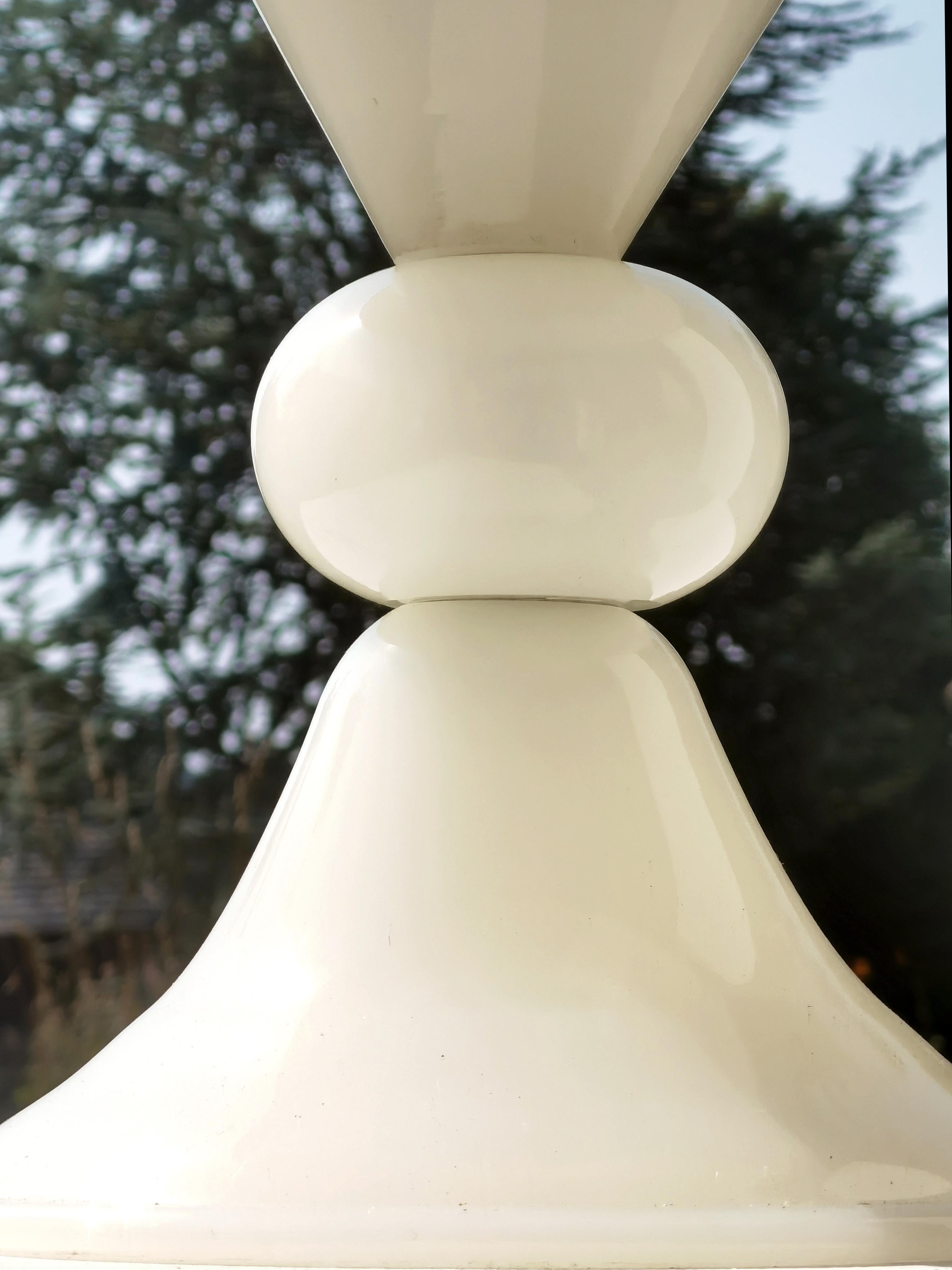 An ART-DECO NEOCLASSICAL SHABBY-CHIC Blown Glass TABLE LAMP, MURANO, ITALY 1970 For Sale 1