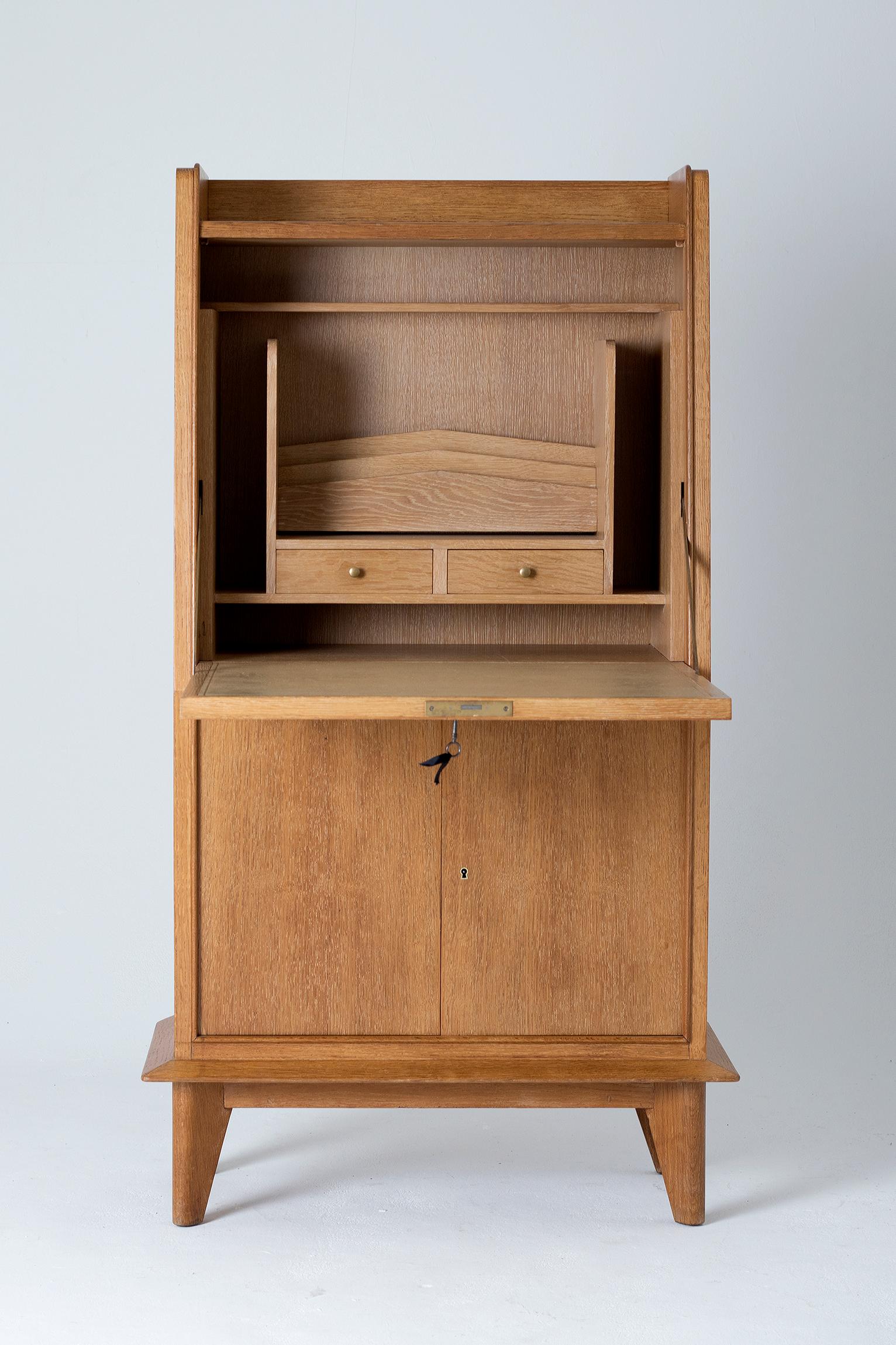 20th Century Art Deco Oak Secrétaire Cabinet