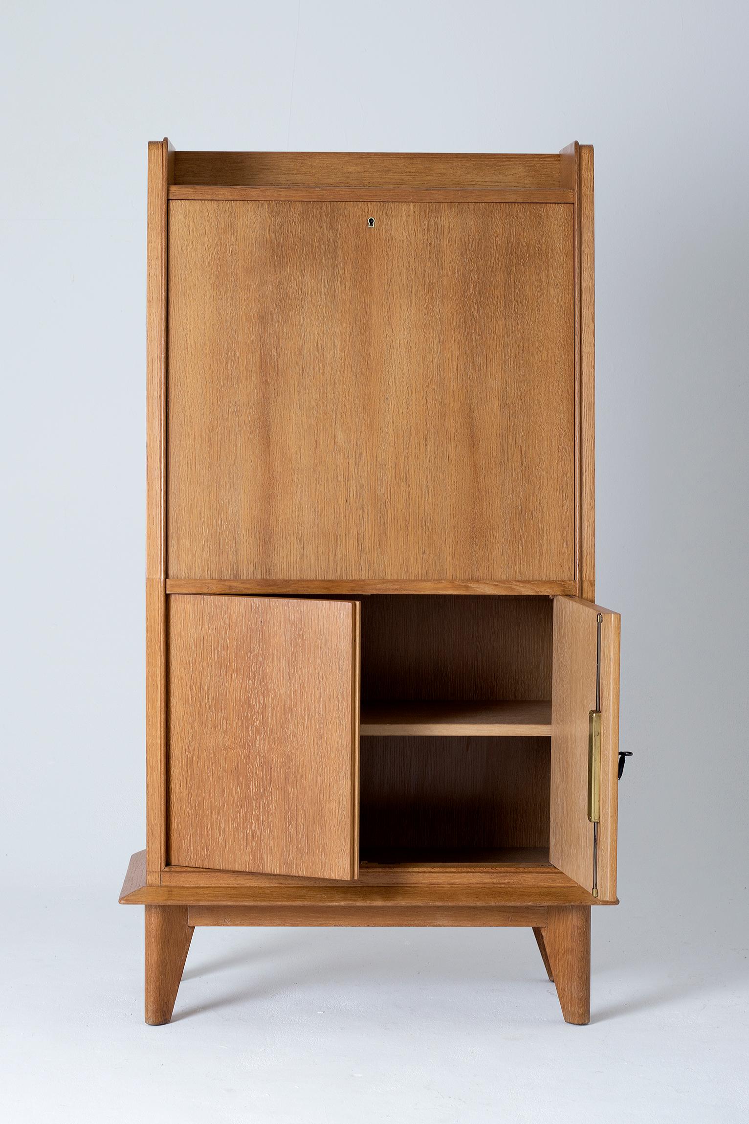 Art Deco Oak Secrétaire Cabinet 1