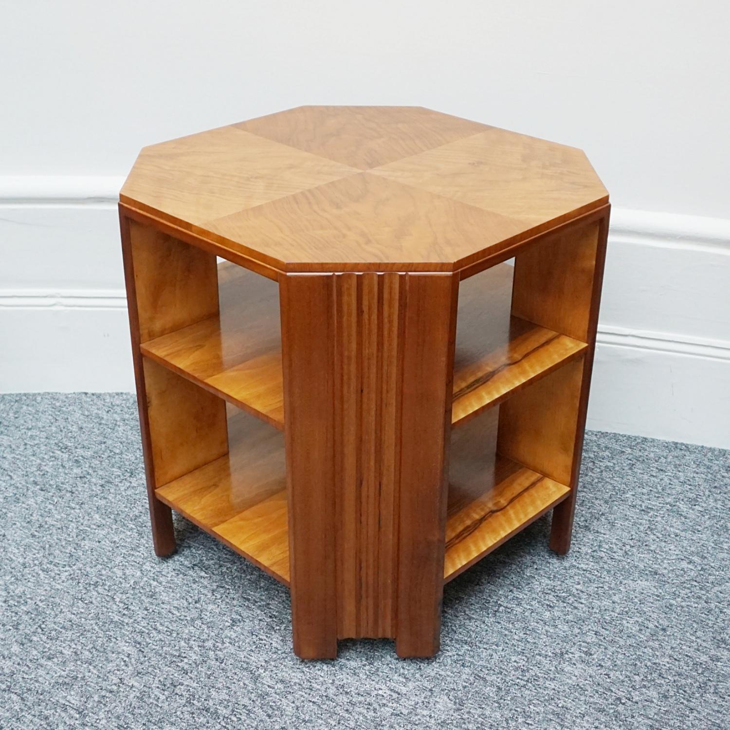 English Art Deco Octagonal Side Table by Waring & Gillow 