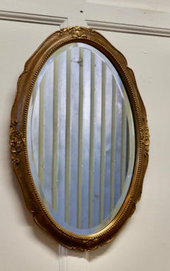 Art Deco Oval Gilt Wall Mirror