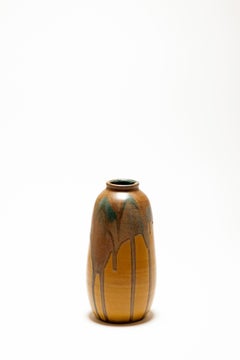 Art Deco Polychrome Glazed Ceramic Vase by Leon Pointu