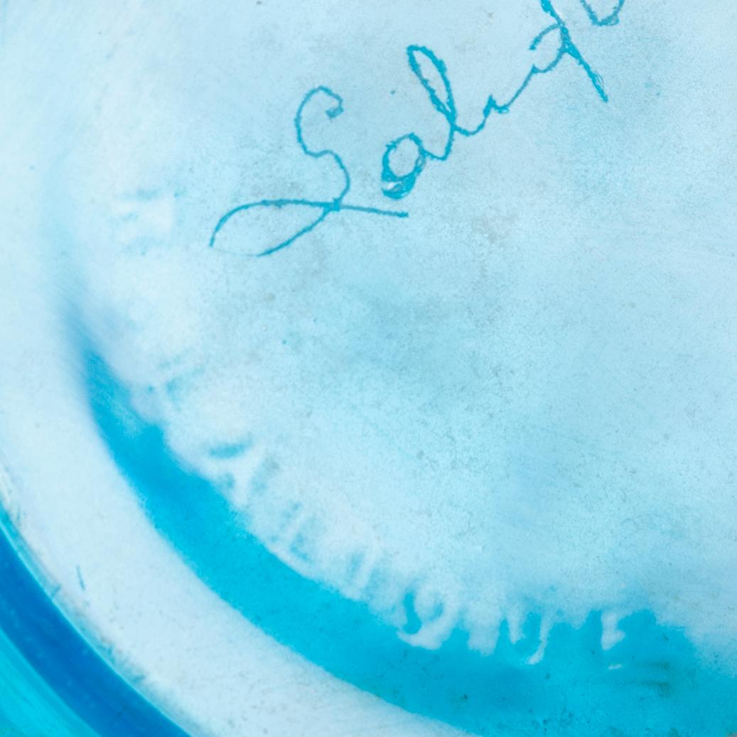 An Art Deco René Lalique Electric Blue 