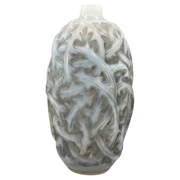 Art Deco Ronce Vase by R.Lalique in Opalescent Glass For Sale