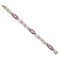 Antique Art Deco Ruby & Diamond Bracelet by Tiffany & Co.