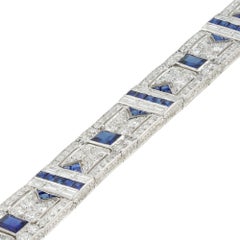 An Art Deco sapphire and diamond bracelet