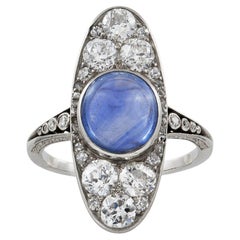 An Art Deco sapphire and diamond ring
