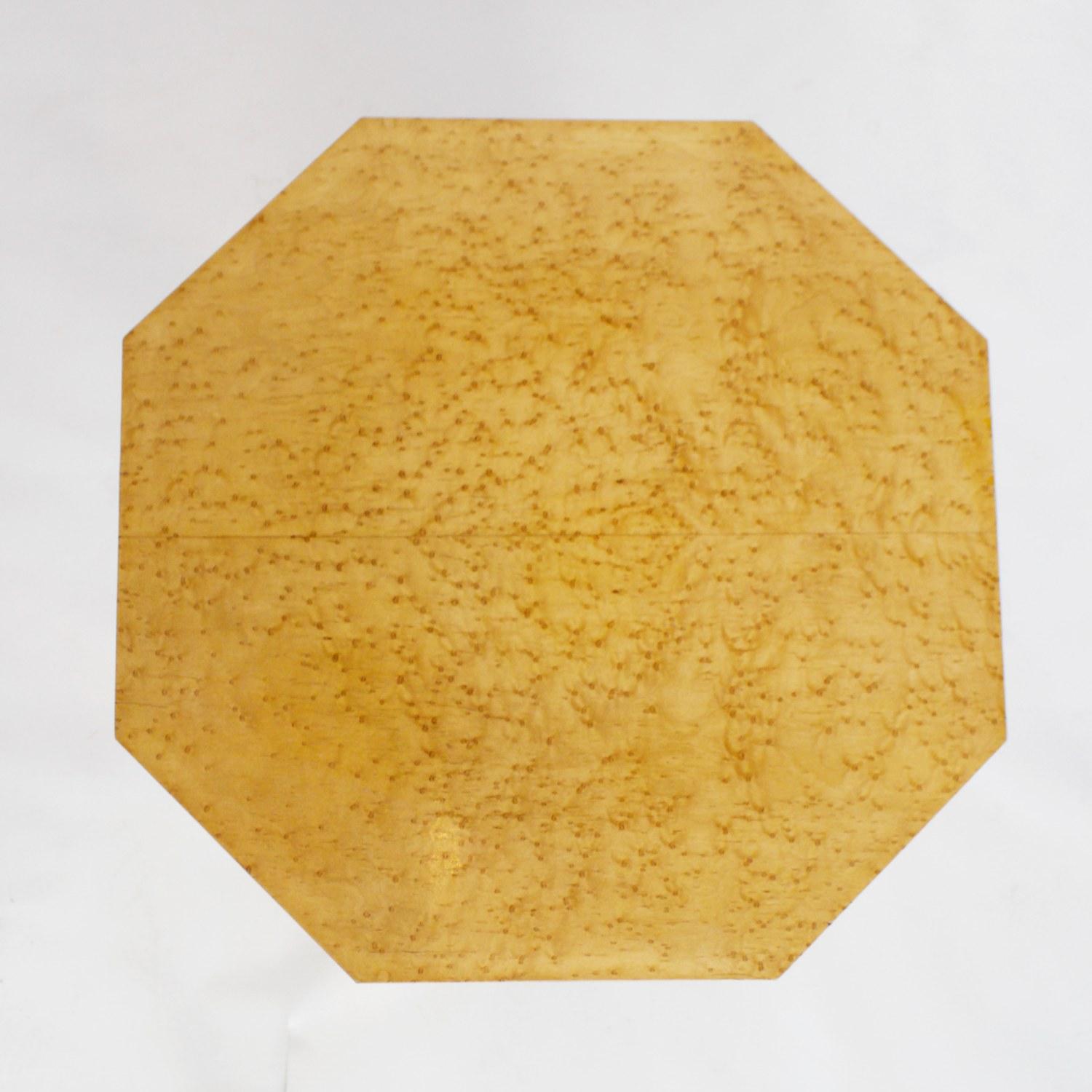 20th Century Art Deco Side Table with Birdseye Maple and Burr Walnut Veneers