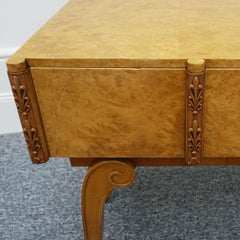 Art Deco Sideboard / Console Table in Burr Walnut and Satinwood