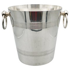 An Art Deco silver plated champagne bucket An Art Deco silver plated champagne bucket