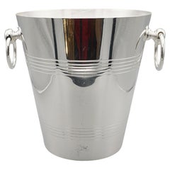 An Art Deco silver plated champagne bucket