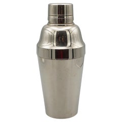 An Art Deco silver plated cocktail shaker