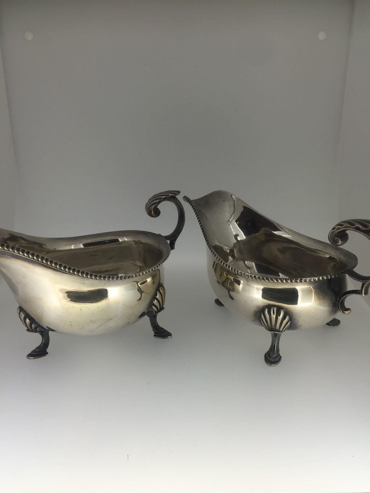Un'Art-Deco in argento placcato Sauce Boats. Harrods, Londra, anni '30 circa. in vendita 1