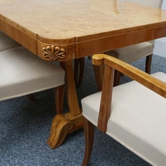 Art Deco Six Seat Extendable Dining Suite, Circa 1935