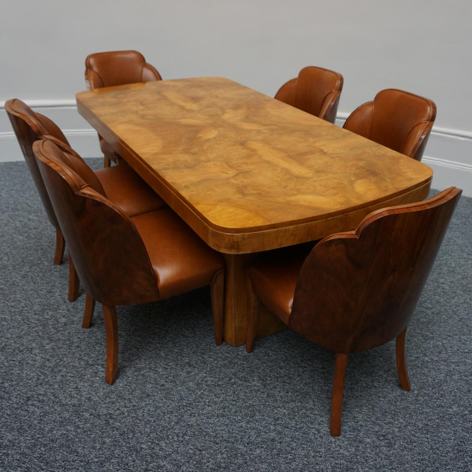 Art Deco Six Seater Dining Suite by Harry & Lou Epstein 4