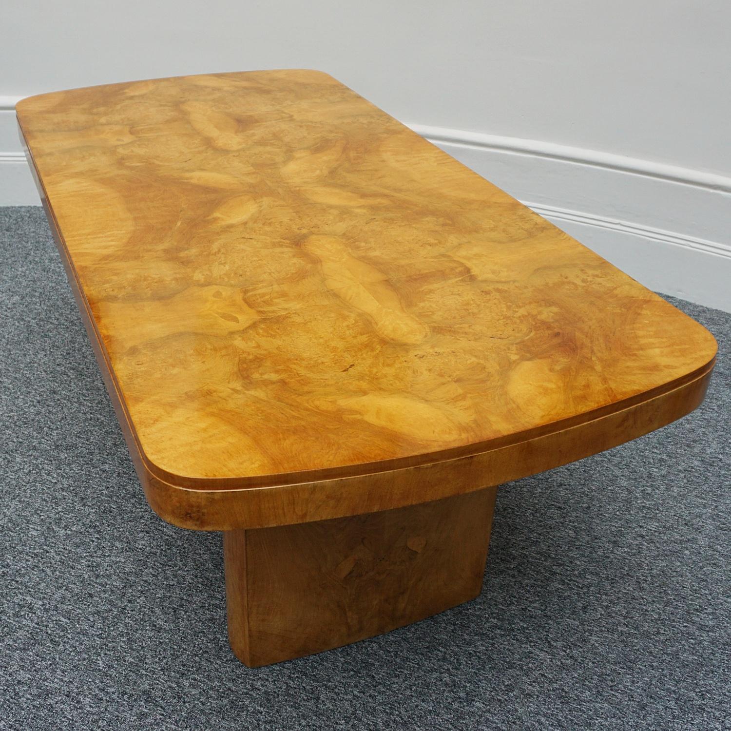 Walnut Art Deco Six Seater Dining Suite by Harry & Lou Epstein