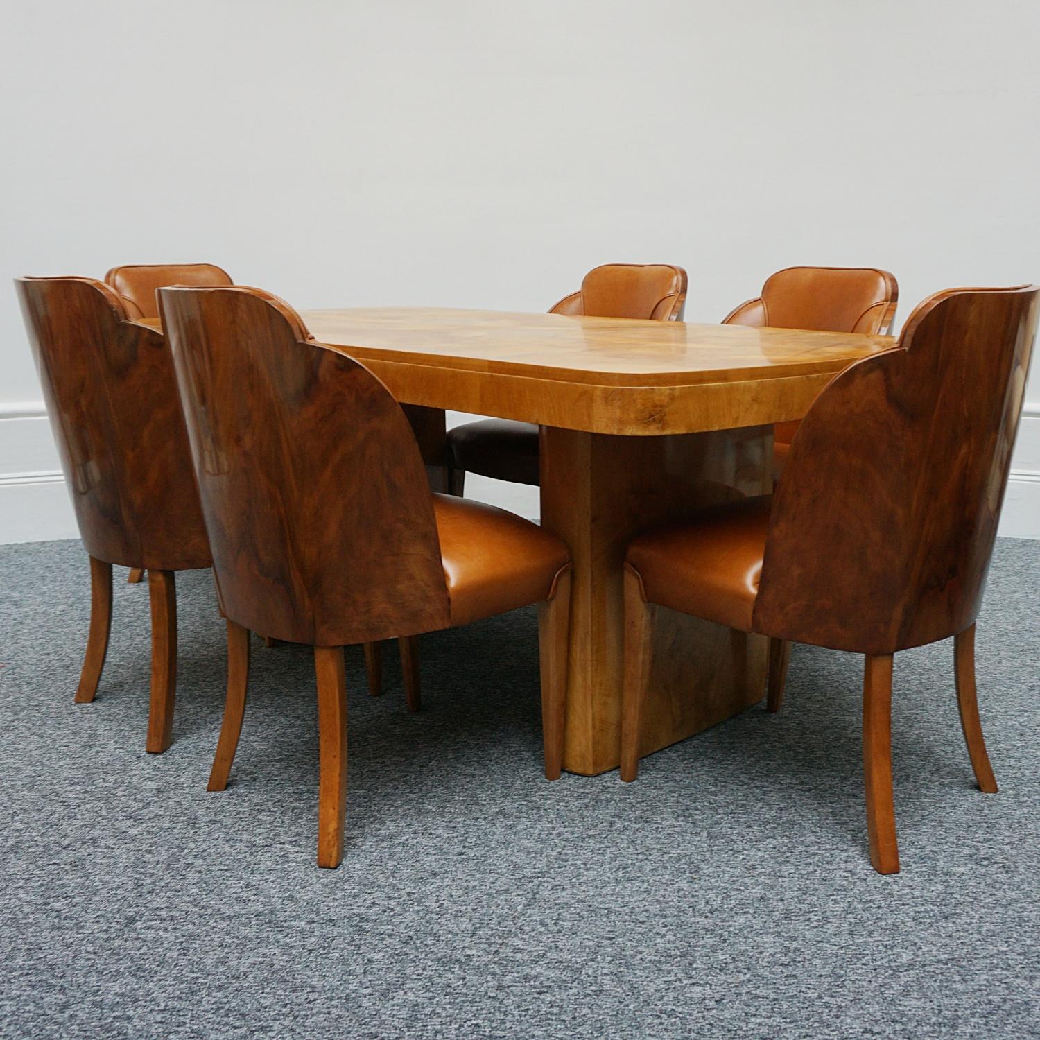Art Deco Six Seater Dining Suite by Harry & Lou Epstein 3