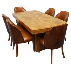 Art Deco Six Seater Dining Suite by Harry & Lou Epstein