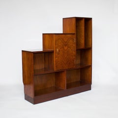 Art Deco Skyscraper Bookcase, Figured Walnut Throughout, circa 1930