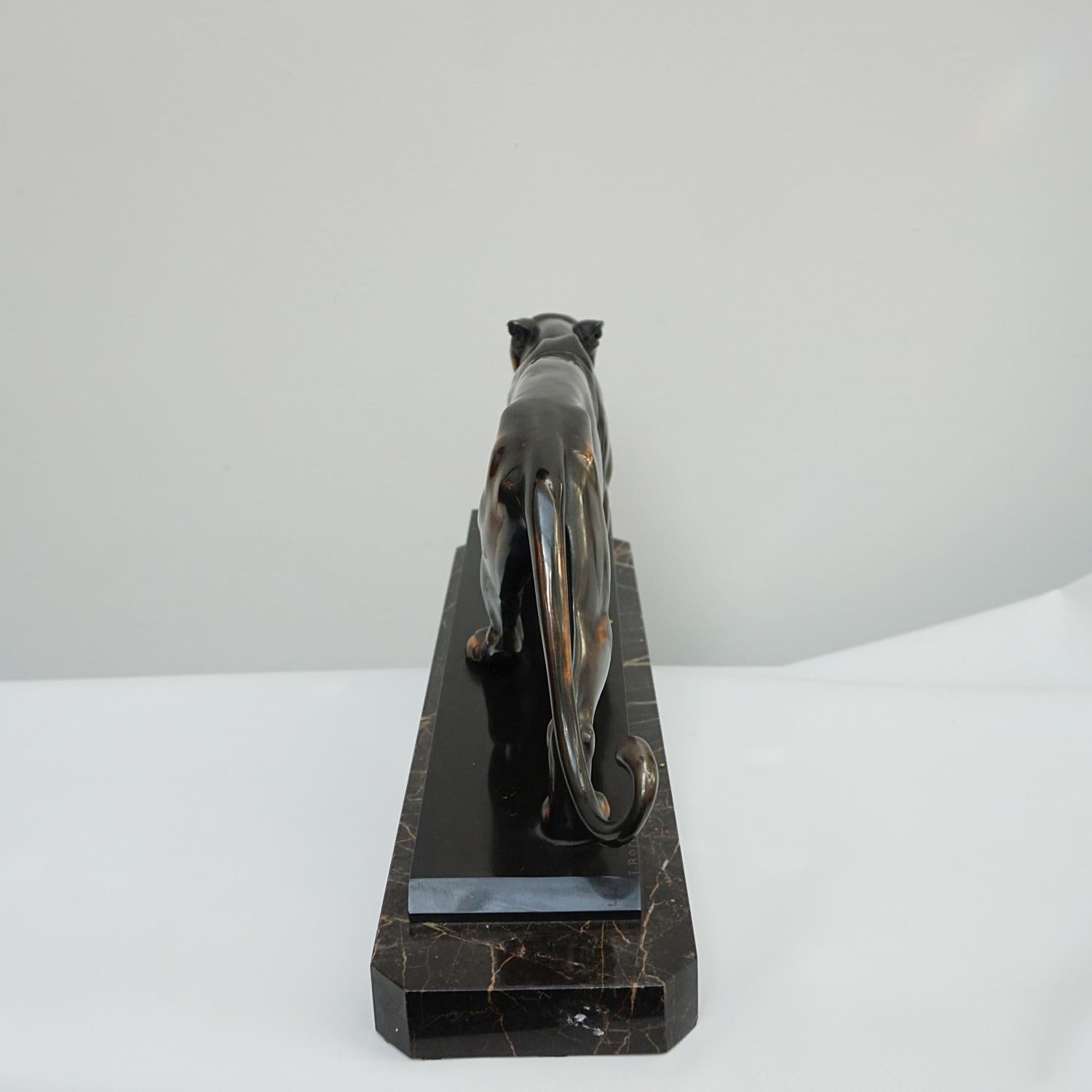 French An Art Deco Spelter Sculpture by Irénée Rochard