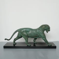 An Art Deco Striding Panther by Plagnet