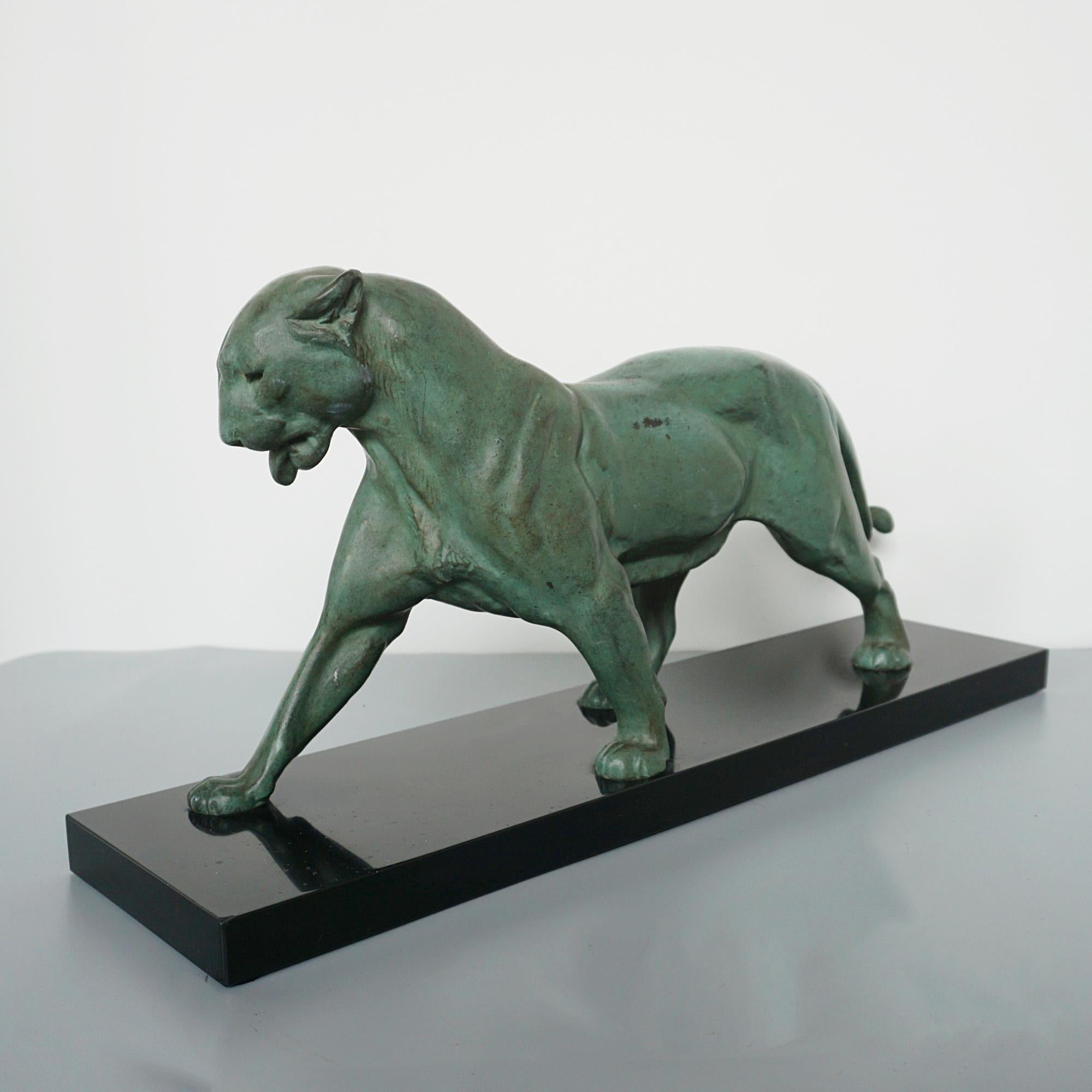 Early 20th Century An Art Deco Striding Panther by Plagnet