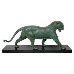 An Art Deco Striding Panther by Plagnet