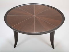 Art Deco Style Coffee Table Inlaid with Faux Ivory