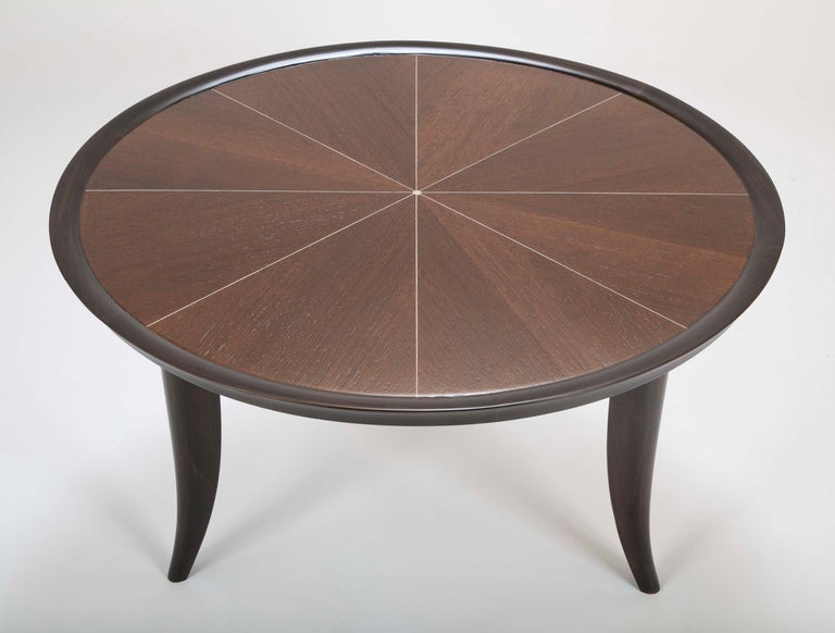 Art Deco Style Coffee Table Inlaid with Faux Ivory For Sale at 1stDibs