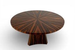 An Art Deco Style Dinning Table with a Triangular Pedestal Base